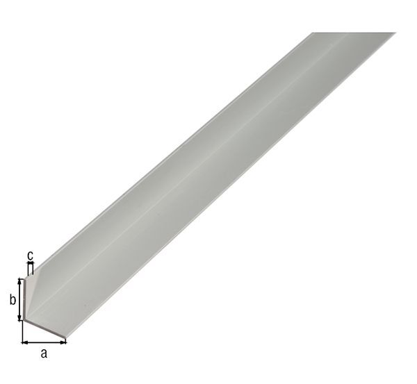 Alberts Winkelprofil gleichschenklig Alu silber eloxiert LxBxHxS 1000x10x10x1 mm Produktbild Alberts Winkelprofil gleichschenklig Alu silber eloxiert LxBxHxS 1000x10x10x1 mm