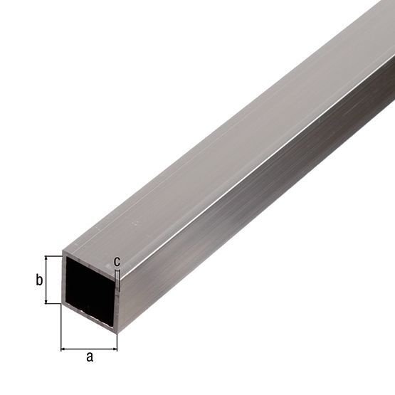 Alberts BA-Profil Vierkant  Alu natur  LxBxHxS 1000 x 20 x 20 x 1, 5 mm Produktbild Alberts BA-Profil Vierkant  Alu natur  LxBxHxS 1000 x 20 x 20 x 1, 5 mm