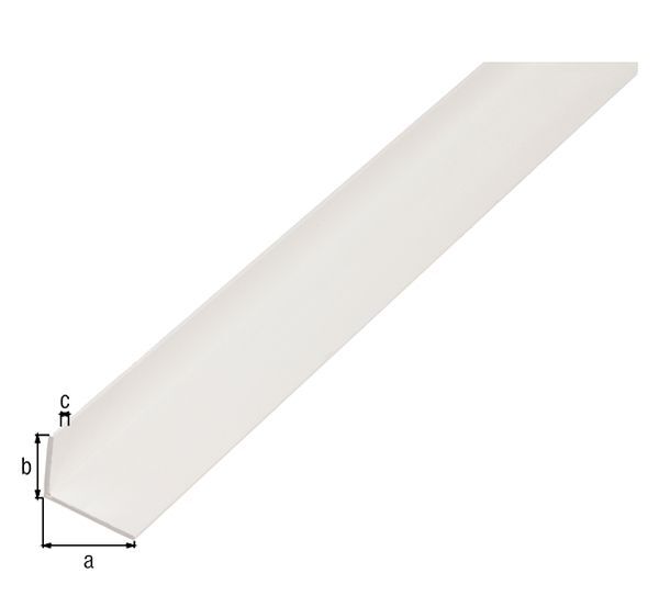 Alberts Winkelprofil, ungleichsch., Kst. weiß, LxBxHxS 1000 x 20 x 10 x 1,5 mm Produktbild Alberts Winkelprofil, ungleichsch., Kst. weiß, LxBxHxS 1000 x 20 x 10 x 1,5 mm