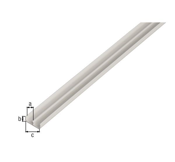Alberts Führungsschienenprofil unten, Kst. weiß, Lxlichte BxH 1000 x 6,5 x 5 mm Alberts Führungsschienenprofil unten, Kst. weiß, Lxlichte BxH 1000 x 6,5 x 5 mm