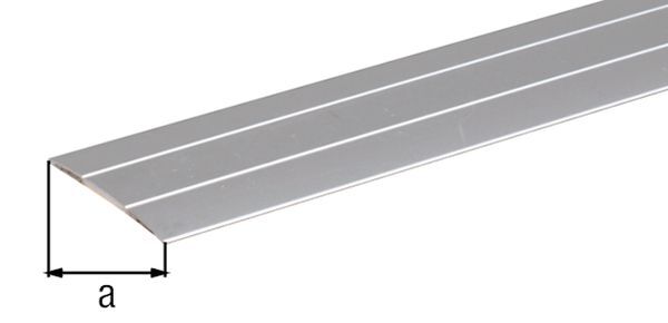 Alberts Übergangsprofil, selbstkl., Alu silber elox., LxBxS 900x38x1,0mm Produktbild Alberts Übergangsprofil, selbstkl., Alu silber elox., LxBxS 900x38x1,0mm