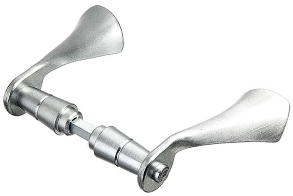 Alberts Türdrücker geschmiedet verzinkt,silbergrau einbrennlackiert,Breite115mm Produktbild Alberts Türdrücker geschmiedet verzinkt,silbergrau einbrennlackiert,Breite115mm