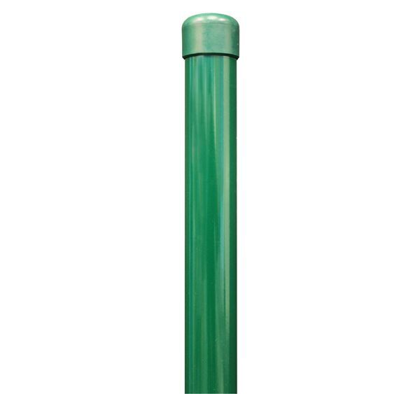 Alberts Zaunpfosten, ungebohrt, zinkp.grün Kst.b., L1750mm, Pfosten Ø34mm Produktbild Alberts Zaunpfosten, ungebohrt, zinkp.grün Kst.b., L1750mm, Pfosten Ø34mm