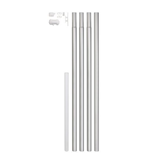 Alberts Fahnenmast zylindrische Form, Alu, z. Einbet.,H über Boden 5750 mm, Rohr Ø50 mm Produktbild Alberts Fahnenmast zylindrische Form, Alu, z. Einbet.,H über Boden 5750 mm, Rohr Ø50 mm