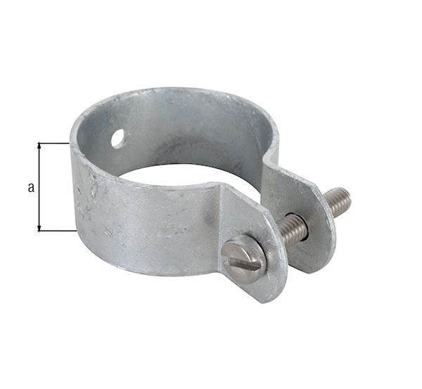 Alberts Schelle,Befest. v.Streben u.Spannbrücken an Pfosten,feuerverz.,Ø42mm,Breite22mm Produktbild Alberts Schelle,Befest. v.Streben u.Spannbrücken an Pfosten,feuerverz.,Ø42mm,Breite22mm