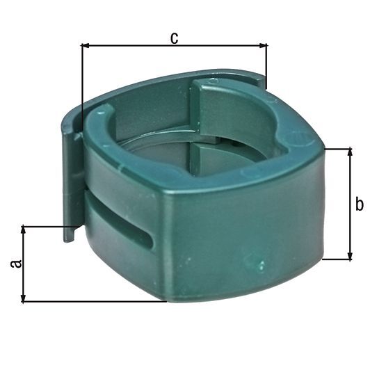 Alberts Fix-Clip Pro®, Befest.v.Schweißgitter an 617486ff, Kst., grün, Ø34mm Produktbild Alberts Fix-Clip Pro®, Befest.v.Schweißgitter an 617486ff, Kst., grün, Ø34mm