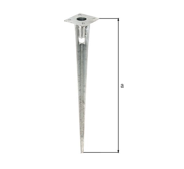 Alberts Einschlag Bodenhülse f.Stahlrohr-Zaunpf. feuerverz. Länge 750mm f. Pfosten Ø38mm Alberts Einschlag Bodenhülse f.Stahlrohr-Zaunpf. feuerverz. Länge 750mm f. Pfosten Ø38mm