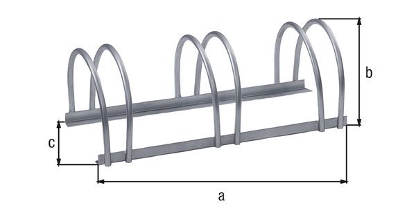 Alberts Mehrfach-Fahrradständer, fvz, Einstellplätze 4, LxT 1000x300 mm Produktbild Alberts Mehrfach-Fahrradständer, fvz, Einstellplätze 4, LxT 1000x300 mm