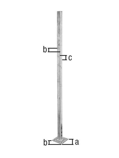Alberts Universalpfosten, feuerverzinkt, zum Aufschrauben, L 1020 mm,  2 mm Produktbild Alberts Universalpfosten, feuerverzinkt, zum Aufschrauben, L 1020 mm,  2 mm