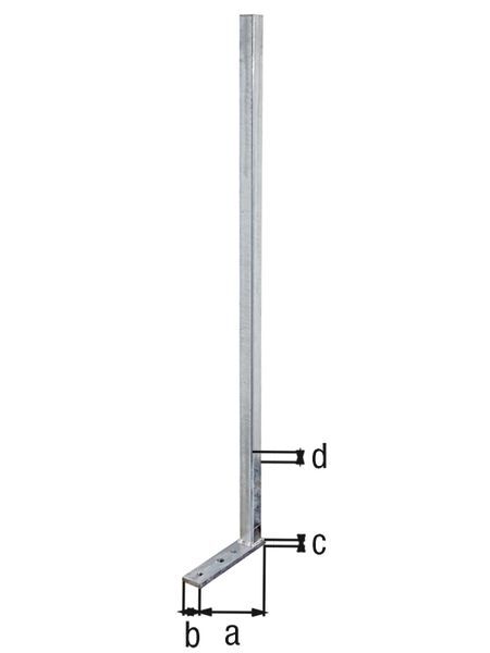 Alberts Universalpfosten, feuerverzinkt, zum Aufschrauben, Länge 950 mm Produktbild Alberts Universalpfosten, feuerverzinkt, zum Aufschrauben, Länge 950 mm