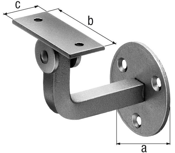 Alberts Handlaufstütze, Auflage gerade, beweglich, verzinkt, zum Anschrauben Produktbild Alberts Handlaufstütze, Auflage gerade, beweglich, verzinkt, zum Anschrauben