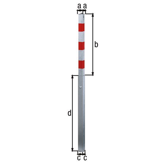 Alberts Absperrpfosten Quicky versenkb., Dreik., z. Einb., Pf. 70x70mm Produktbild Alberts Absperrpfosten Quicky versenkb., Dreik., z. Einb., Pf. 70x70mm