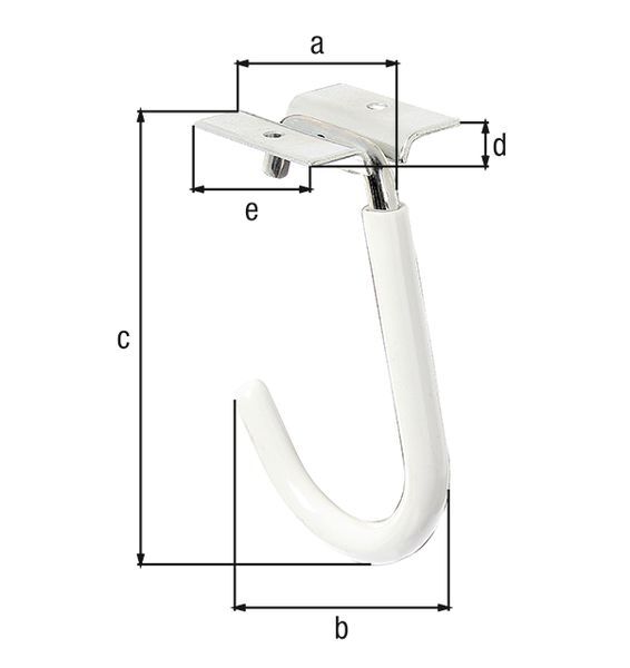 Alberts Fahrradhaken verzinkt 8 mm Durchmesser 115 x 50 mm Produktbild Alberts Fahrradhaken verzinkt 8 mm Durchmesser 115 x 50 mm
