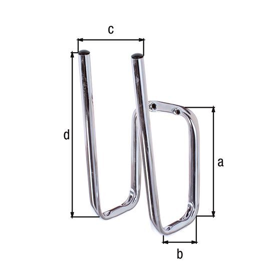 Alberts Stiefelhalter, galv. blau verzinkt,Ø12 mm, BxHxT 90x120x60 mm Produktbild Alberts Stiefelhalter, galv. blau verzinkt,Ø12 mm, BxHxT 90x120x60 mm