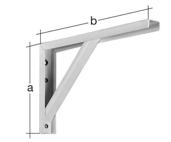 Alberts Konsole aus U-Profil, verzinkt HxT 175x400 mm Produktbild Alberts Konsole aus U-Profil, verzinkt HxT 175x400 mm