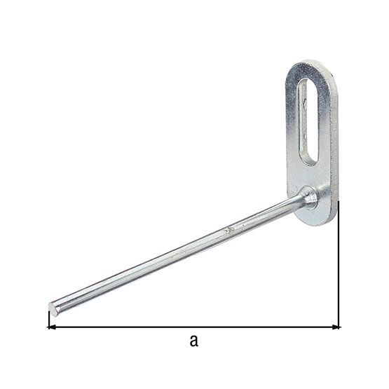 Alberts Lochplattenhaken, galv. blau verzinkt, Ø4 mm, Tiefe Haken 80 mm Produktbild Alberts Lochplattenhaken, galv. blau verzinkt, Ø4 mm, Tiefe Haken 80 mm