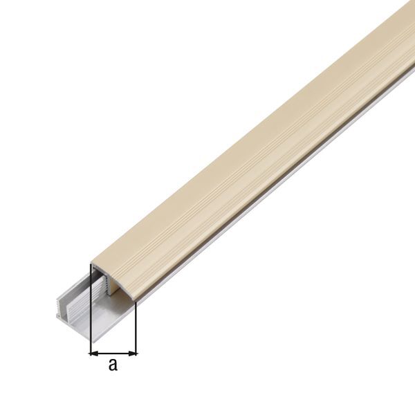 Alberts Abschlussprofil Duo Alu sand eloxiert 1000 x 22 mm Set für Beläge 6-13mm Produktbild Alberts Abschlussprofil Duo Alu sand eloxiert 1000 x 22 mm Set für Beläge 6-13mm bild 2