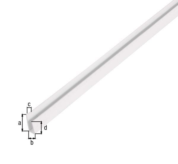 Alberts Abschlussprofil PVC weiß 1000 x 15 x 6 mm Produktbild Alberts Abschlussprofil PVC weiß 1000 x 15 x 6 mm bild 2
