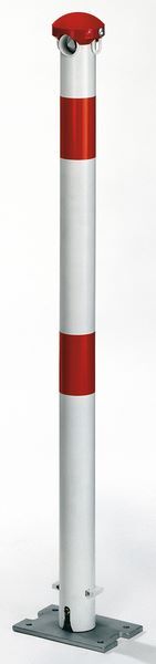 Alberts Pfosten Grünenthal weiß rot zum Aufschrauben 60mm mit Profilzylinderschloss Produktbild Alberts Pfosten Grünenthal weiß rot zum Aufschrauben 60mm mit Profilzylinderschloss