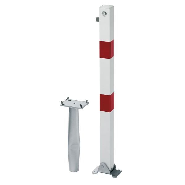 Alberts Pfosten Klappy-Bo weiß rot zum Einbetonieren 70x70mm Profilzylinderschloss Produktbild Alberts Pfosten Klappy-Bo weiß rot zum Einbetonieren 70x70mm Profilzylinderschloss