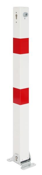 Alberts Pfosten Klappy-Bo weiß rot zum Aufschrauben 70x70mm Profilzylinderschloss Produktbild Alberts Pfosten Klappy-Bo weiß rot zum Aufschrauben 70x70mm Profilzylinderschloss