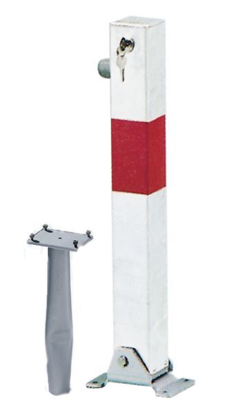 Alberts Pfosten Little-Bo weiß rot zum Einbetonieren 70x70mm Dreikantschloss Produktbild Alberts Pfosten Little-Bo weiß rot zum Einbetonieren 70x70mm Dreikantschloss