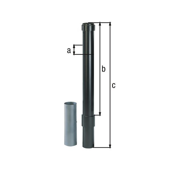 Alberts Absperrpoller Format anthrazit zum Einbetonieren 115mm Produktbild Alberts Absperrpoller Format anthrazit zum Einbetonieren 115mm bild 2