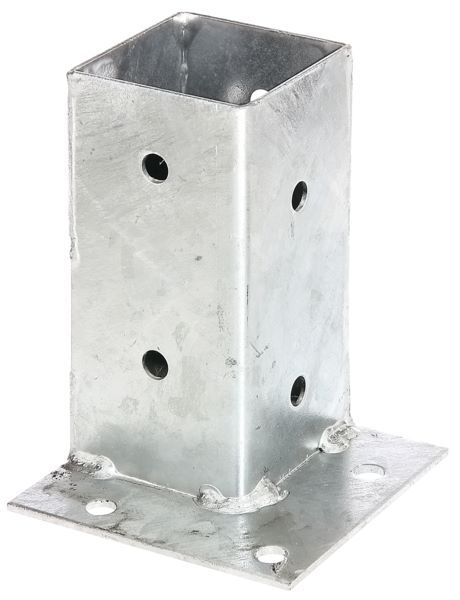 Alberts Aufschraubhülse für Vierkantholzpfosten feuerverzinkt 71 mm Platte 114x114 mm Alberts Aufschraubhülse für Vierkantholzpfosten feuerverzinkt 71 mm Platte 114x114 mm
