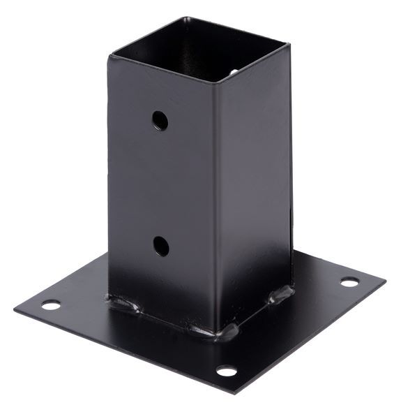 Produktbild Alberts Aufschraubhülse 150x150 mm für Vierkantholzpfosten verzinkt schwarz 71 mm