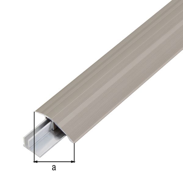 Alberts Ausgleichsprofil Duo Alu edelstahl eloxiert 1000 x 44 mm Set für Beläge 6-13mm Produktbild Alberts Ausgleichsprofil Duo Alu edelstahl eloxiert 1000 x 44 mm Set für Beläge 6-13mm bild 2