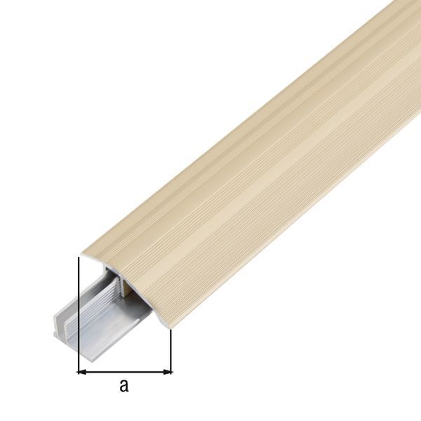 Alberts Ausgleichsprofil Duo Alu sand eloxiert 1000 x 44 mm Set für Beläge 6-13mm Produktbild Alberts Ausgleichsprofil Duo Alu sand eloxiert 1000 x 44 mm Set für Beläge 6-13mm bild 2