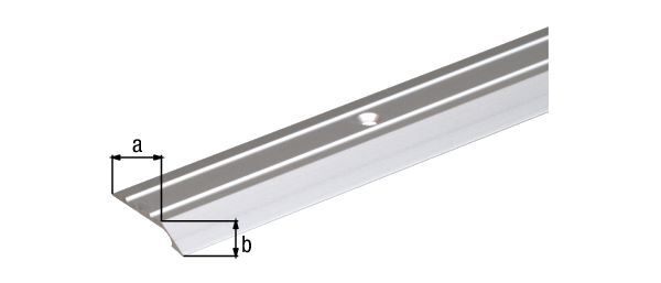 Alberts Ausgleichsprofil gebohrt Alu edelstahl eloxiert 900 x 30 x 4 x 2 mm Produktbild Alberts Ausgleichsprofil gebohrt Alu edelstahl eloxiert 900 x 30 x 4 x 2 mm bild 2