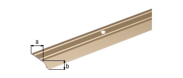 Alberts Ausgleichsprofil gebohrt Alu sand eloxiert 900 x 39 x 8 x 2 mm Produktbild Alberts Ausgleichsprofil gebohrt Alu sand eloxiert 900 x 39 x 8 x 2 mm bild 2
