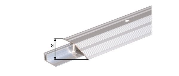 Alberts Ausgleichsprofil Pro Alu silber eloxiert 2700 x 44 x 1,5 mm für Beläge 7-15mm Produktbild Alberts Ausgleichsprofil Pro Alu silber eloxiert 2700 x 44 x 1,5 mm für Beläge 7-15mm bild 2