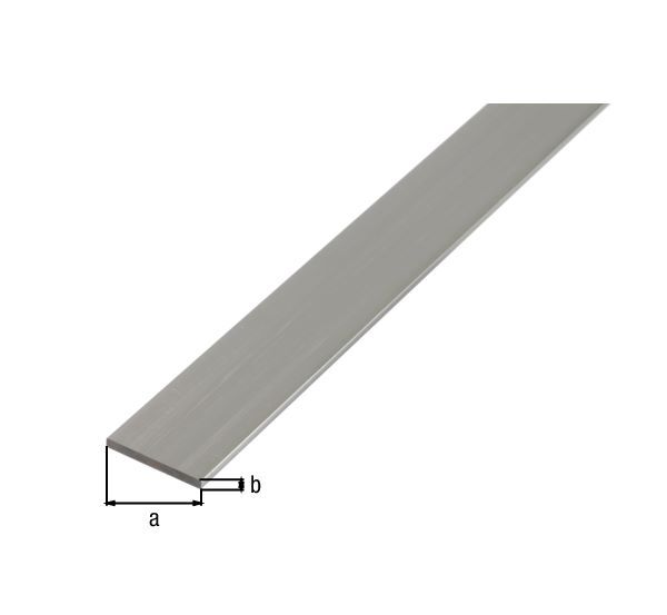 Alberts BA Profil flach Alu natur 2600 x 60 x 3 mm Produktbild Alberts BA Profil flach Alu natur 2600 x 60 x 3 mm bild 2