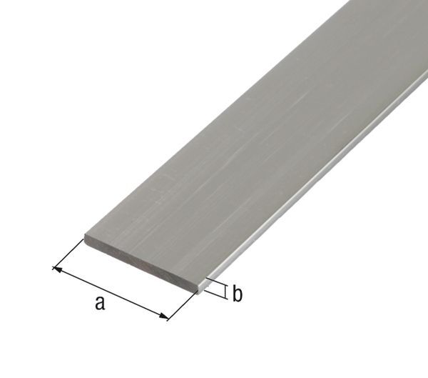 Alberts BA Profil flach Alu natur 2000x50x3mm Produktbild Alberts BA Profil flach Alu natur 2000x50x3mm