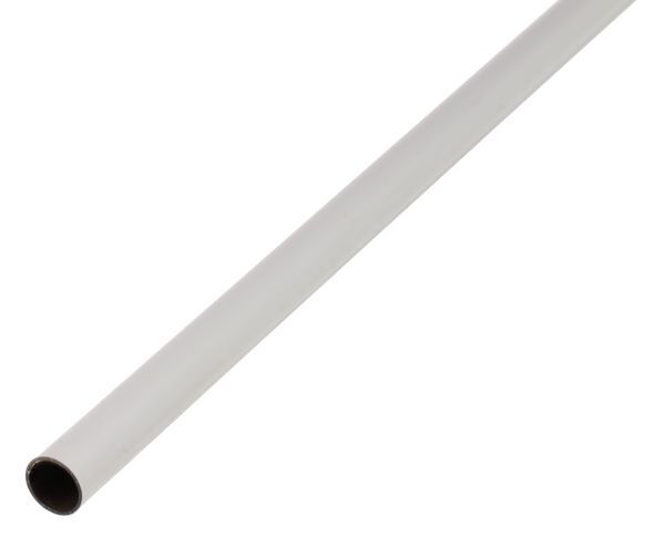 Alberts BA Profil rund Alu weiß beschichtet 2600 x 25 x 1,5 mm Produktbild Alberts BA Profil rund Alu weiß beschichtet 2600 x 25 x 1,5 mm