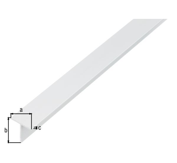 Alberts BA Profil in T Form Alu weiß beschichtet 2600 x 25 x 25 x 2 mm Produktbild Alberts BA Profil in T Form Alu weiß beschichtet 2600 x 25 x 25 x 2 mm bild 2