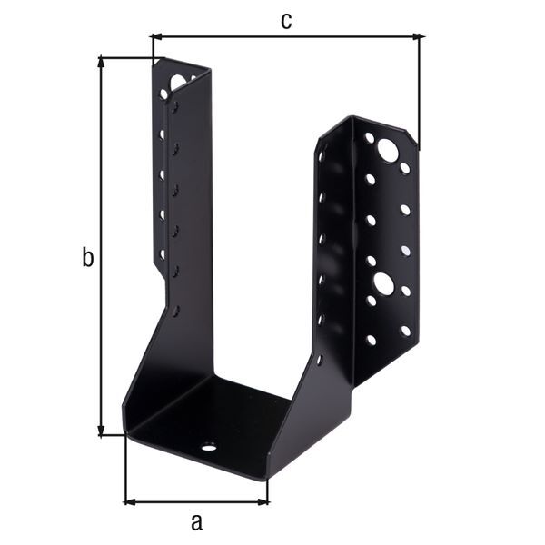 Produktbild Balkenschuh, verzinkt, schwarz, lichte Breite 76 mm, Höhe 152 mm, 16St. bild 3