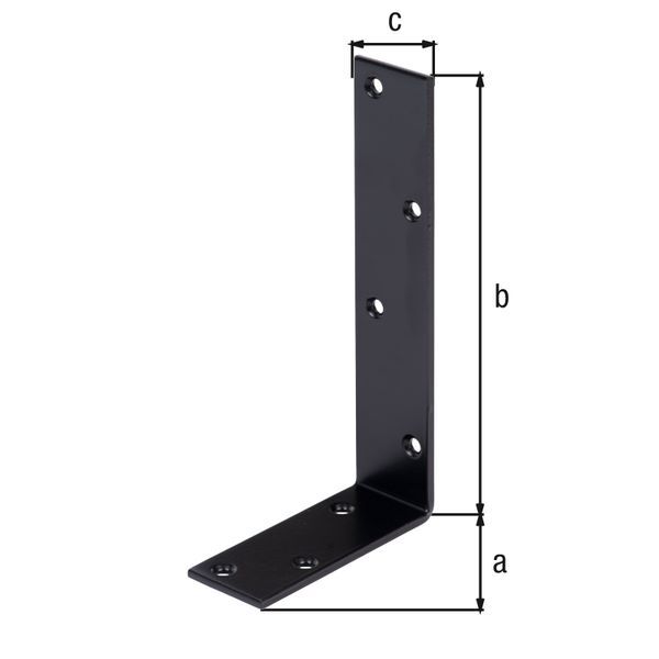 Produktbild Balkenwinkel, verzinkt, schwarz, TxHxB 100x200x40 mm bild 2