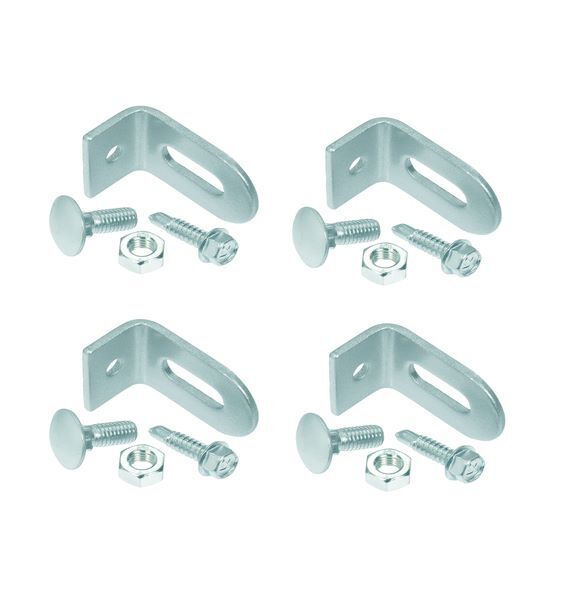 Alberts Befestigungs Set verzinkt 48x25x30mm für Zierzaunfelder Produktbild Alberts Befestigungs Set verzinkt 48x25x30mm für Zierzaunfelder