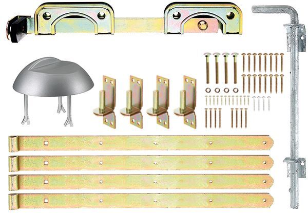 Alberts Beschlagsortiment galvanisch verzinkt für Doppeltore Typ 3214 zum Aufschrauben Produktbild Alberts Beschlagsortiment galvanisch verzinkt für Doppeltore Typ 3214 zum Aufschrauben