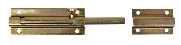 Alberts Bolzen Schlossriegel mit Schlaufe gelb verzinkt Platte 90x33mm Länge 150mm Produktbild Alberts Bolzen Schlossriegel mit Schlaufe gelb verzinkt Platte 90x33mm Länge 150mm