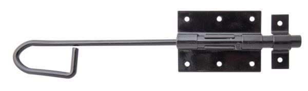 Alberts Bolzen Stangenriegel mit Schlaufe schwarz Bolzen 13,5mm Länge 300mm Produktbild Alberts Bolzen Stangenriegel mit Schlaufe schwarz Bolzen 13,5mm Länge 300mm