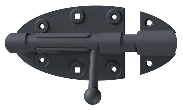 Alberts Bolzenriegel Ovado verzinkt graphitgrau beschichtet 112x72mm Produktbild Alberts Bolzenriegel Ovado verzinkt graphitgrau beschichtet 112x72mm