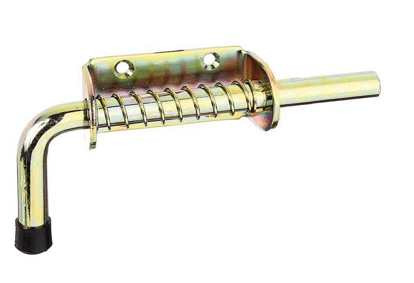 Alberts Bolzenriegel Typ Pistolet ohne Schlaufe gelb verzinkt Platte 85x40mm Länge 176mm Produktbild Alberts Bolzenriegel Typ Pistolet ohne Schlaufe gelb verzinkt Platte 85x40mm Länge 176mm