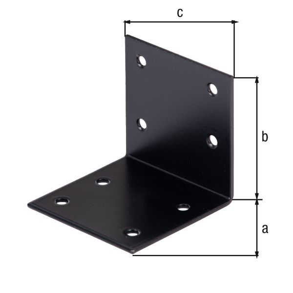 Produktbild Breitwinkel, verzinkt, schwarz, TxHxB 60x60x60 mm bild 2