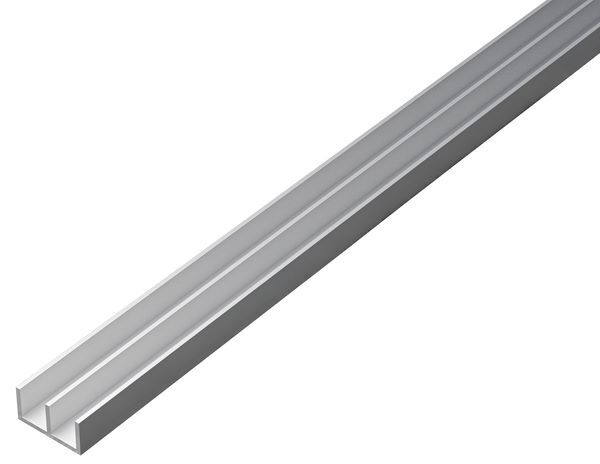 Produktbild Alberts Doppel-U-Profil LxBxHxS 2000 x 7 x 16 x 1 mm Alu silber eloxiert