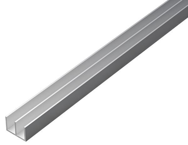 Produktbild Alberts Doppel-U-Profil LxBxHxS 1000 x 12 x 16 x 1 mm Alu silber eloxiert