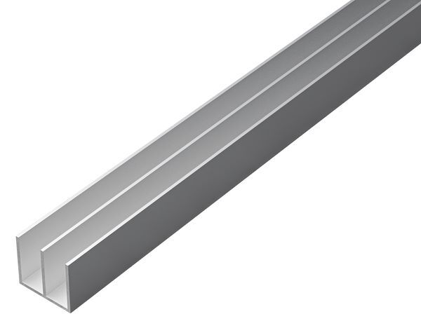 Produktbild Alberts Doppel-U-Profil LxBxHxS 1000 x 18 x 20 x 1 mm Alu silber eloxiert